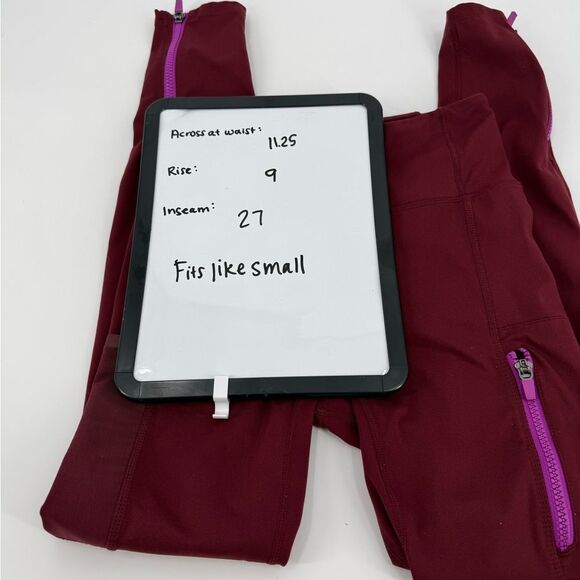 Fabletics Trinity High Waist Leggings in Black Cherry/Orchid Purple | Small - Picture 8 of 9
